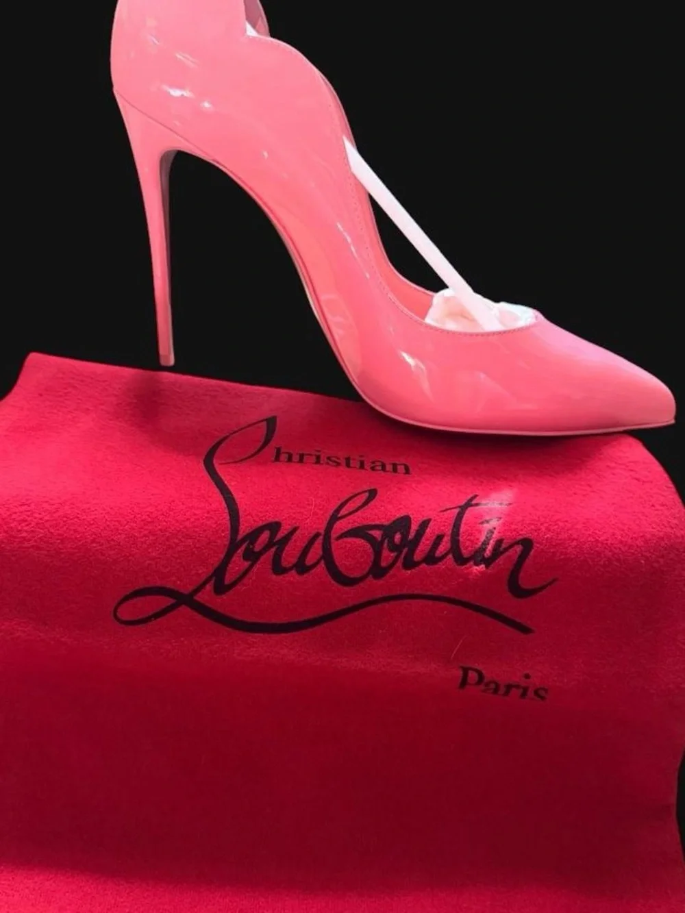 Christian Louboutin Brown Cardboard Shoe Box with White Logo